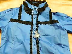 Gorgeous Blue Victorian Blouse Gets gadis idon 01