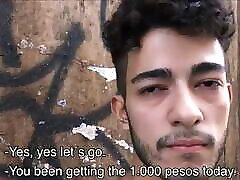 Hot Latino Boy straight teen pledges tea bagging With Film Producer For Cash POV