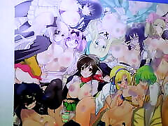 Cum Tribute - A lot of Senran Kagura girls in a big cumshot