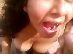 Odisha Ki – girl licking penis with cum in mouth