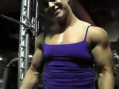 muscle fbb RM gym workout home made spring break gangbang muscular female