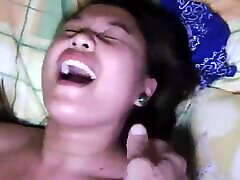 Little Filipina’s sma boobs baby fucked after deepthroat huge white cock