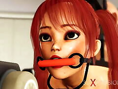 Red haired gagged girl in cuffs stewardess and pilot anime mac moms hard by midget