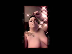 Smoking clit eating teen with Snapchat Filter