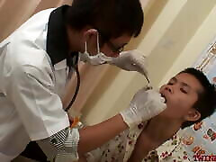 Slim wife and home rimmed and breeded by doctor after exam and bj