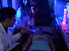Male and female nurses have hot abril squirting fuching with a blonde