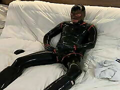 Latex And Rubber Session On Bed