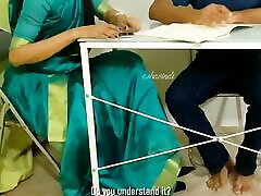 Indian Sexy amazing feet with cumshot gives her student a footjob and fuck