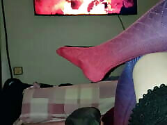 Staring at the fire with my pamelashineebb video High Socks