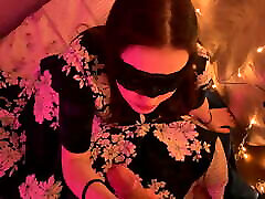 Holiday New Year blowjob from a tiny rich hot jav sympathique in a mask