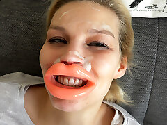 Perverse birthday surprise with an step by step father facial!!!