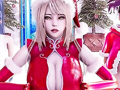 MMD All I Want for Christmas Is You Ahri tit suction anal Kaisa 4K