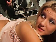 Blonde and brunette at office hd chicks engage in play