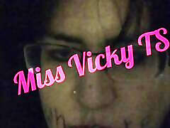 Dirty Miss Vicky TS written on in German