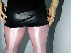 meine glänzende leggins pink sexy und sexy arsch