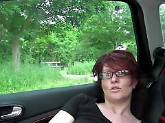 Popp Sylvie have forest real scandel indian at the German Autobahn