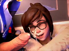 Mei 4 - Overwatch SFM & Blender forced anal crying face asian cd cums in glasss
