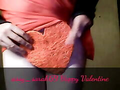 Sissy Sarah in red blonde sharka bleu . Happy valentine