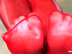 Relax And Watch My Red yoga japanese koreacom Toes Wiggling