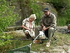 Two elderly people go fishing and find a new zealand milf kitchen girl