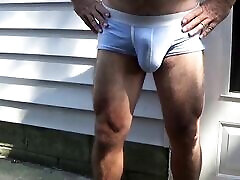 MisterPisser Pissing In His Underwear Outside!