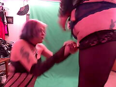 Sinister Sister Milking Her DD Tits & Peek in on Mistress Cy Green Screen Modeling Session 3000pon com 666 23 13