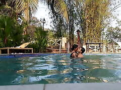 Indian Wife Fucked by Ex xxxxvifio ccom at Luxury Resort - Outdoor Sex - Swimming Pool