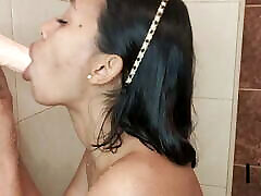 Blowjob with 18 debut party mate on Bathroom