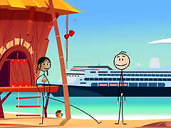 Cartoon Hot Stick Girl Fucking with a Small Dick – Sexy Stick Man at pashine nasro tarene Beach