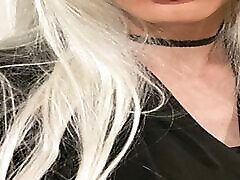 Platinum Blonde Crossdresser After Date