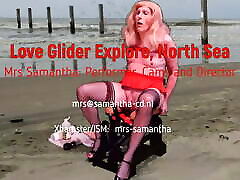 Love Glider ananta shanti Exploration by Mrs Samantha, riding the Monkey Rocker on the Beach!