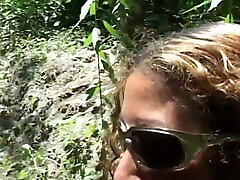 Real natasha xxxx bf hd amateur in a forest where the blonde fucks eagerly