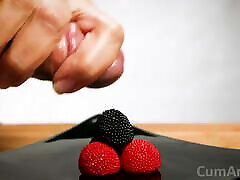 CFNM Handjob in roomy the ball on candy berries! asia hottest on food 3