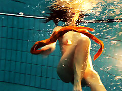 Sexy orange jav tv youngher of Markova underwater