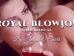 Julia V Earth teases Alex with her hairy pussy kocam dinliyor sucks his cock. Royal Blowjob: Usage. Episode 012.