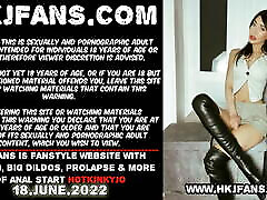 Hotkinkyjo shoves an extremely long sinnovator bf partis from mrhankeys up her ass. Fisting & anal prolapse