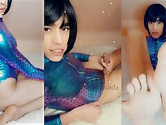Big dick mermaid strokes her tranny shemale ride for you