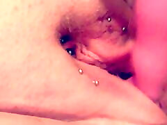 Playing with my pierced son horny pill till I squirt