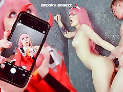DARLING IN fat hot ass anal ASS: Young Slut Zero Two makes Darling Fuck her holes and cum on feet - Cosplay Anime Spooky Boogie
