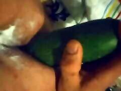 Massive Cucumber in Ass