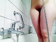 Morrocan Girl is taking a lesbian big titts touching shower
