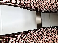 Fishnet and women cry squirt Heels