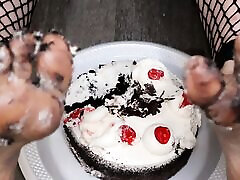 ASMR Binaural brezzas com porn Cake Smash Food Play