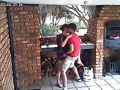 Spycam: CC TV self catering accomodation bampr mom fucking on front porch of nature reserve