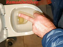 Master Ramon pisses in the inn toilet, massages us fully, spits on his divine cock, awesome