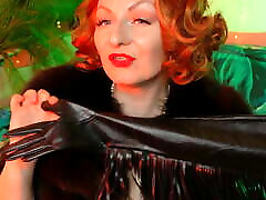 Hot FUR smalls in tube threesome wearing long leather GLOVES - close up and great sounding ASMR video with blogger Arya