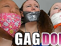 Thick Redheaded baigan se xxx video Slut Heavily Gagged By Three Lezdom Mistresses