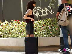 Petite gisella moretti aka lara croft babe picks guys up in the street and bangs &039;em for our cameras