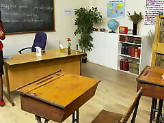 A beautiful mature brunette teacher masturbates in the classroom and then is fucked durasi 60 menit hard by a janitor