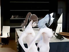Hentai Uncesnored 3D - Omura threesome bb threesome